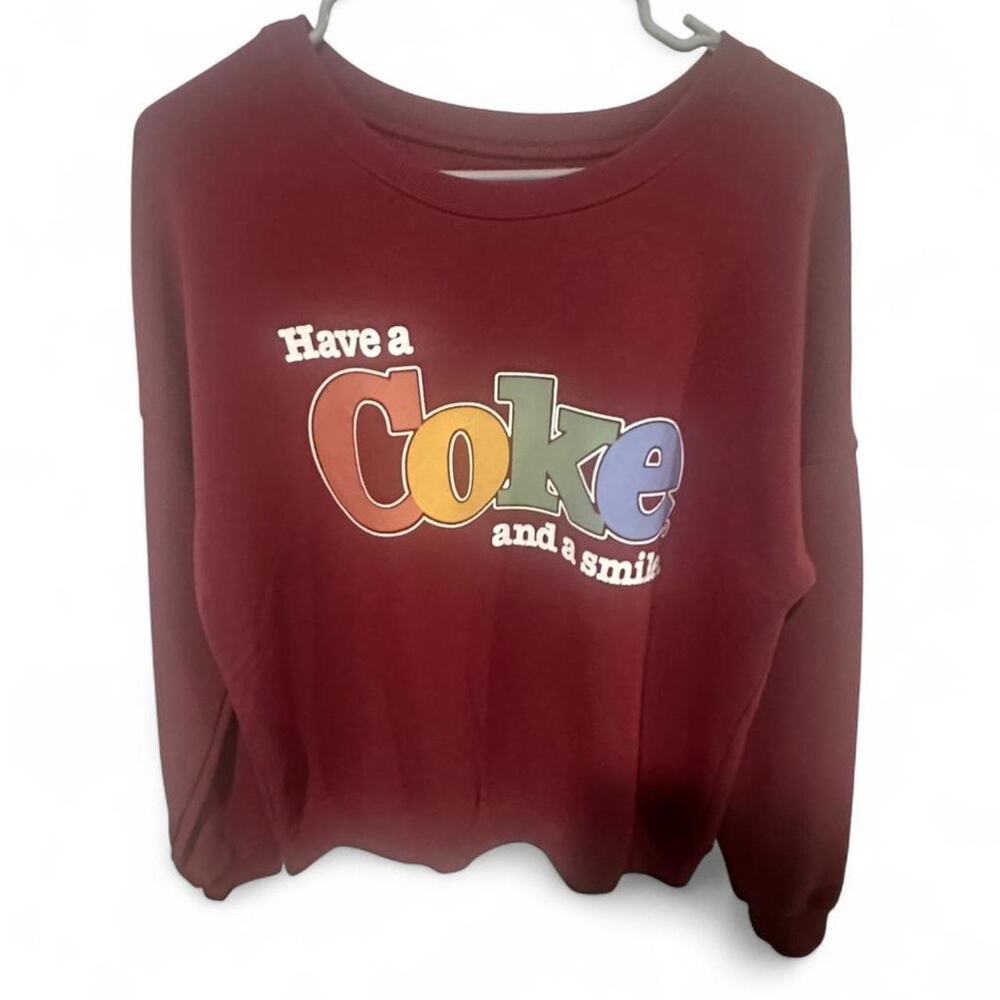 Coke burgundy sweatshirt with multicoloured
